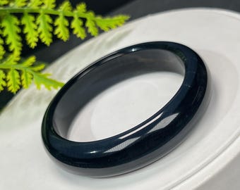 High Quality Blue Yellow Tiger Eyes Bangle 58MM Cornucopia Lightning Pattern Tiger's Eye Bracelet Positive Energy Communication Gift for Her