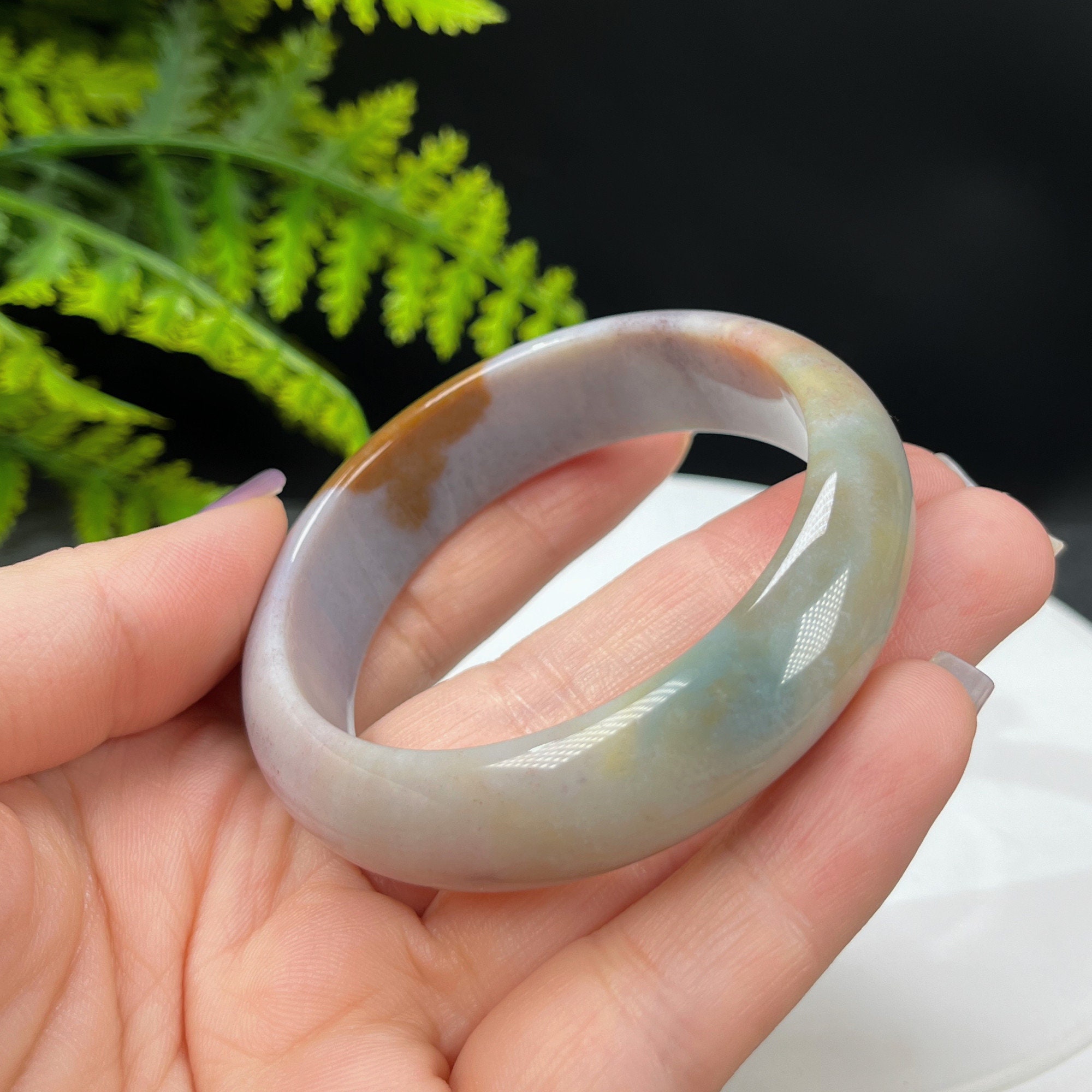 ユニークなオーシャンジャスパーバングル 53 MM アイシーオールド 