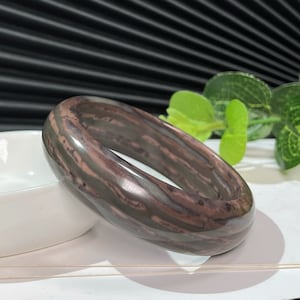 Gobi Multicolour Jade Bangle Bracelet 59MM Mogao Caves Desert Landscape Tribal Bohe Jade Cuff Bracelet Balance Stability Gift Idea for Her