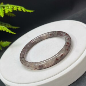 Unique Landscape Agate Bangle 59MM Flake Ice Starlight Multicolor Translucent Symbiotic Crystal Bracelet Optimistic Confident Gift for Her