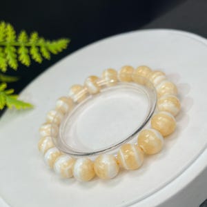 Exquisite Yellow Calcite Beaded Bracelet 10.5mm Icy Crystallization Multilayer Genuine Gemstone Bracelet Vitality Relieve Stress Women Gifts