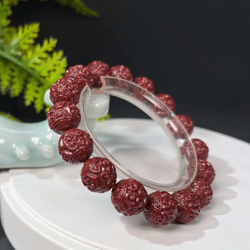 Red - Handmade Metal Beadwork Bracelet 06