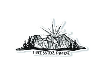Mountain Sticker: Three Sisters Silhouette - Waterproof Vinyl