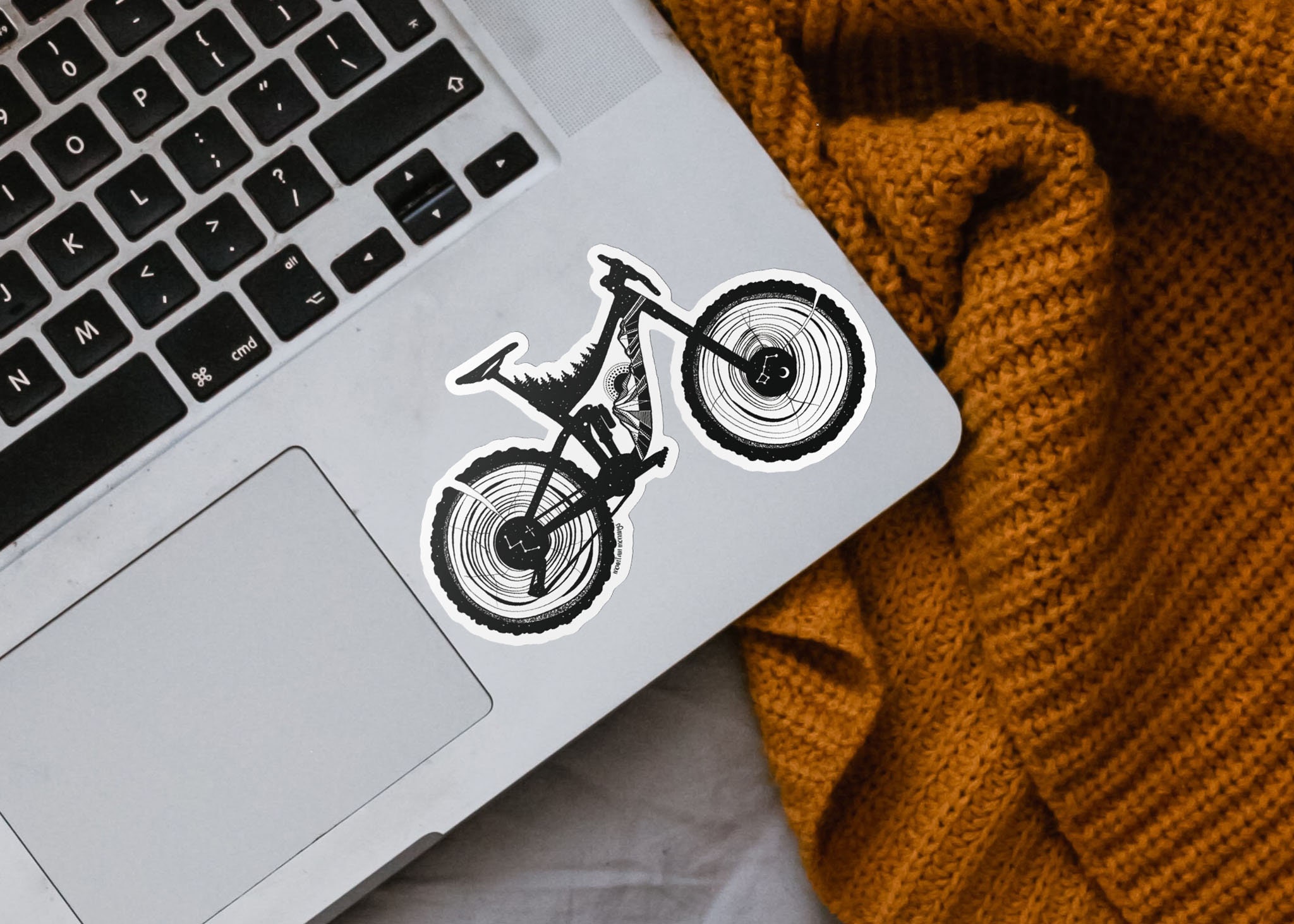 Adesivo Vinile IBike MTB - Biker Ciclismo - Decalcomania Per Auto Laptop