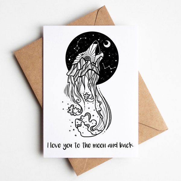 Wolf Love You Card Etsy