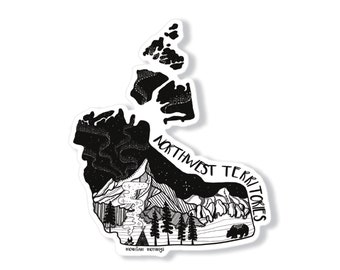 Vinyl Nature Sticker: Northwest Territories Design - Waterproof, Durable