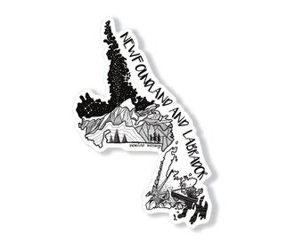 East Coast Sticker: Newfoundland Illustration (Glossy, Durable)