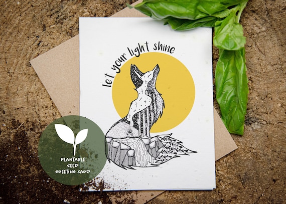 Nature Greeting Card: Plantable Wildflower Seeds (Zero Waste, Eco-Friendly)
