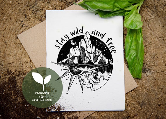 Encouragement Card: Plantable Wildflower Seed Paper - Eco Friendly