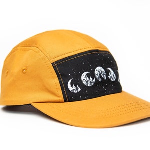 Moon Phases, 5 Panel Hat, Outdoor Cap, Hats Caps, Unisex Hat, Snapback Hat, Gift Hat, Outdoor Hat, Orange Hat, 5 Panel Hats Canada, Ambler