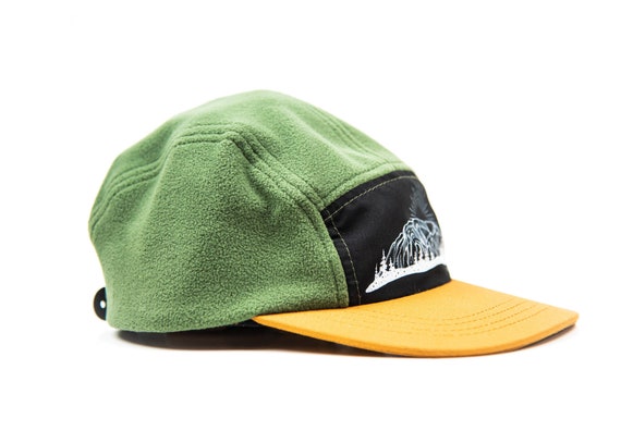 5 Panel Hat, Fleece Hat, Five Panel Hat, Green Hat, Made in Canada