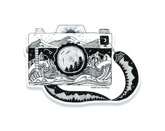 Adhesivo fotográfico: acabado brillante en blanco y negro - Vinilo resistente a la intemperie