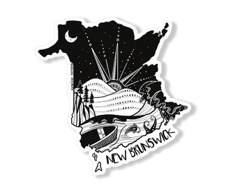 New Brunswick Decal: Travel Sticker (Waterproof, Scratch Resistant)