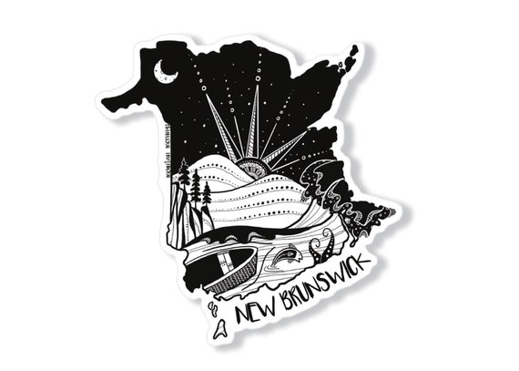 New Brunswick Decal: Travel Sticker (Waterproof, Scratch Resistant)