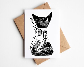 Coffee Anniversary Card: Recycled Paper, Eco-Friendly Design