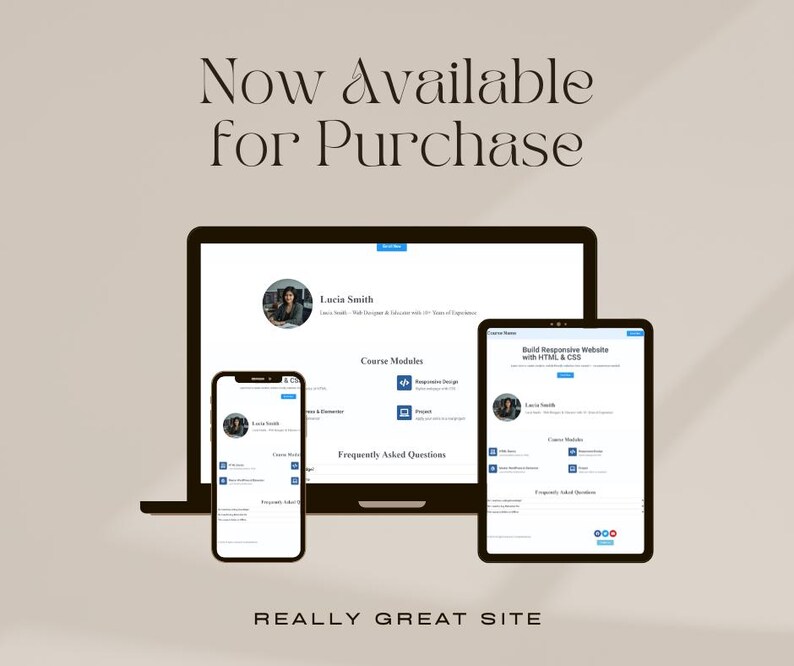 Online Course Landing Page Template Free Elementor Wordpress Template