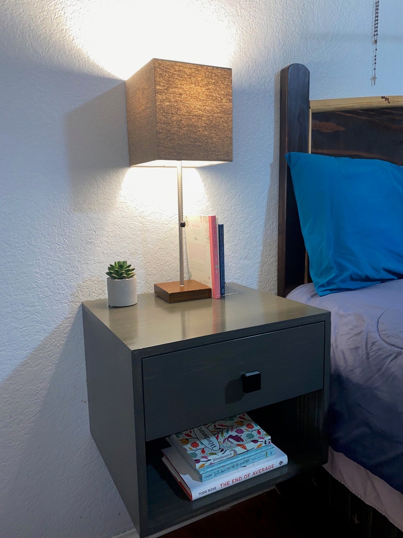 Floating Nightstand With Drawer Etsy Canada