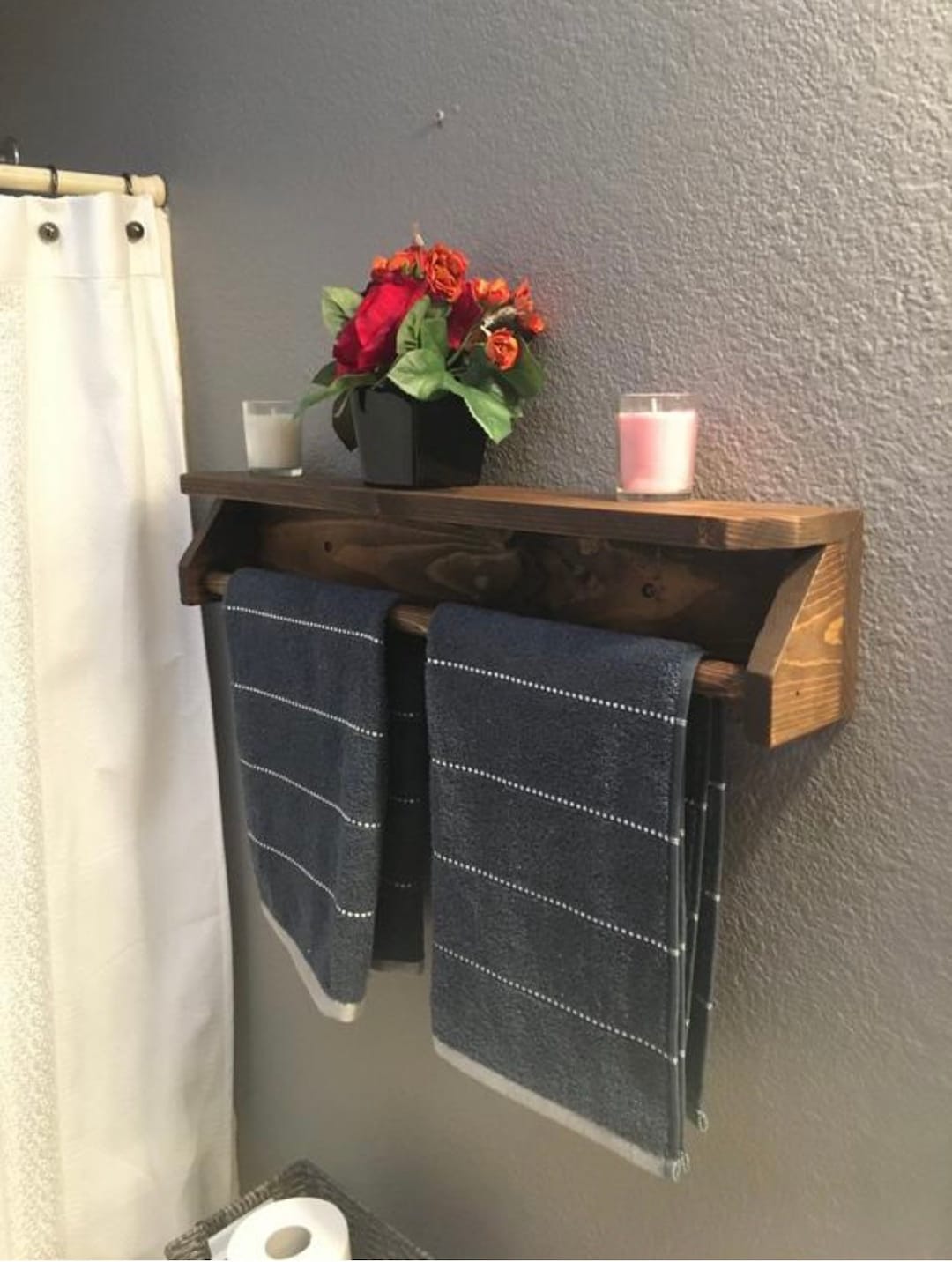 Custom Towel Racks Towel Rack Wooden Towel Rack Bathroom Rack Custom Rustic - Etsy