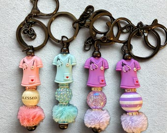 Handmade Nurse Uniform Keychain, Gift for Nurses
