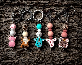 Cow Keychain: Farm Animal Charm