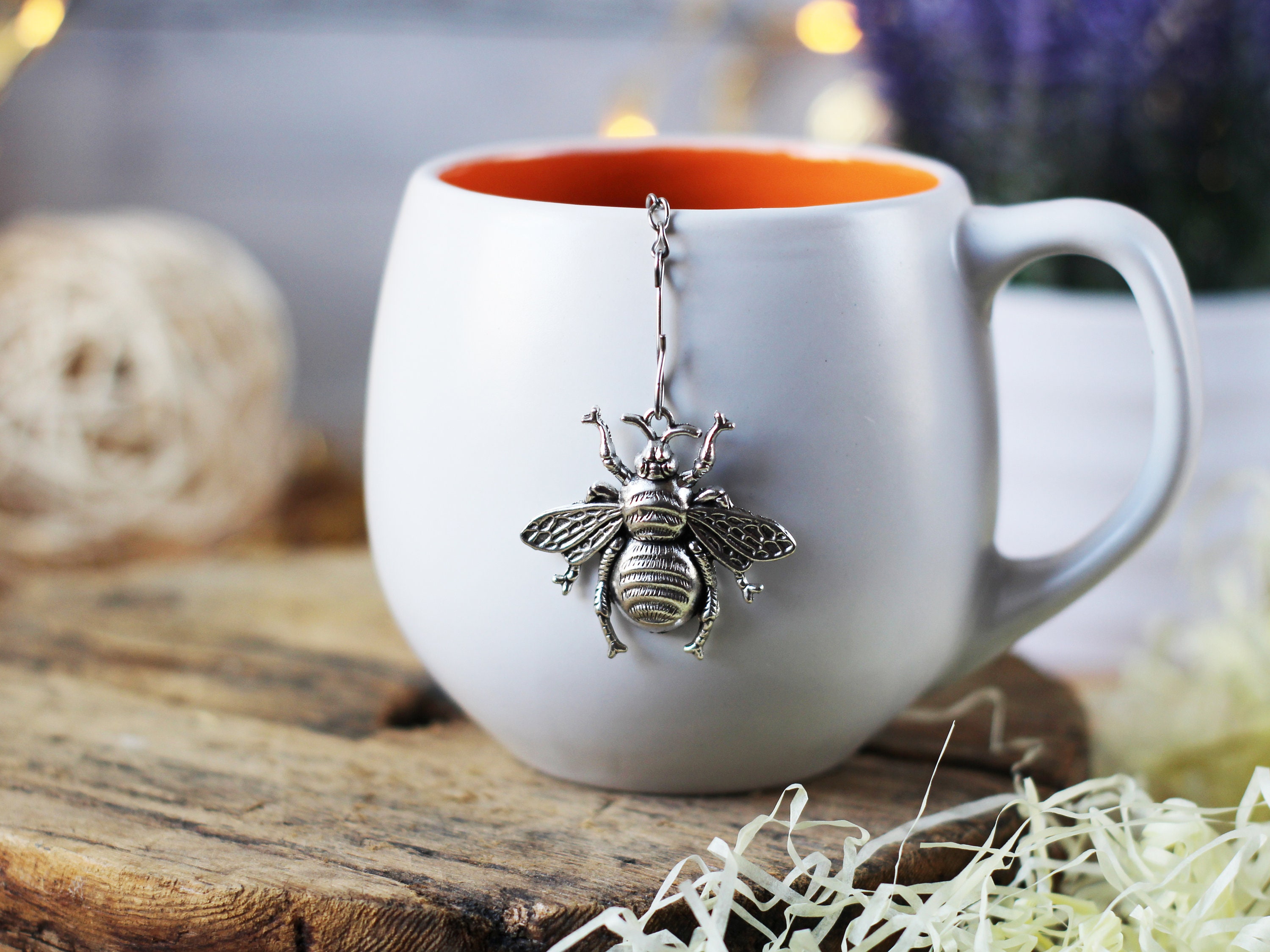 Honey bee tea ball infuser for herbal tea Tea infuser charm Etsy
