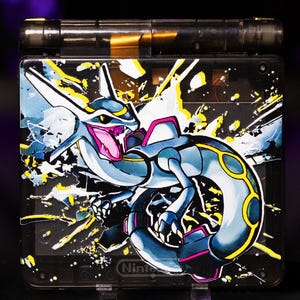 Gameboy Advance SP IPS V5 / Consola GBA SP modificada / Edición inspirada en Rayquaza