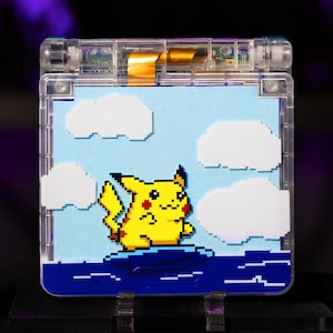 Game Boy Advance SP Surfing Pikachu Edition | Aangepaste Pokemon Gameboy | IPS V5 retro-console