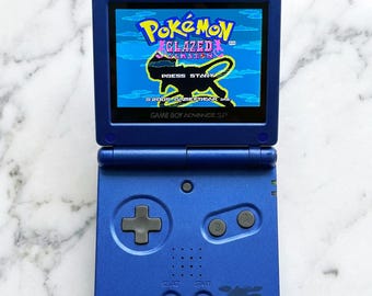 Game Boy Advance SP IPS V5 | Modifierad GBA SP-konsol | Kyogre-inspirerad utgåva
