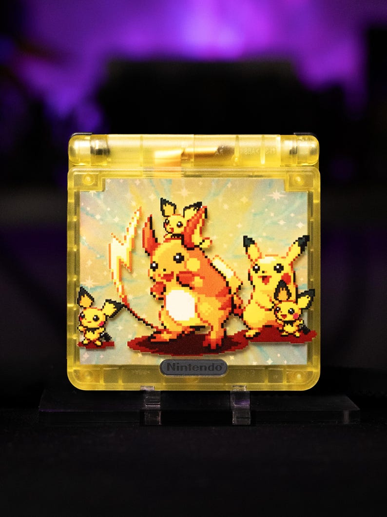 Game Boy Advance SP Raichu Edition | Custom Pokemon Gameboy | IPS V5 ...