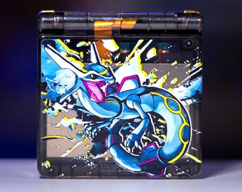 Gameboy Advance SP IPS V5 | Modded Gba SP Console | Rayquaza Inspired Edition