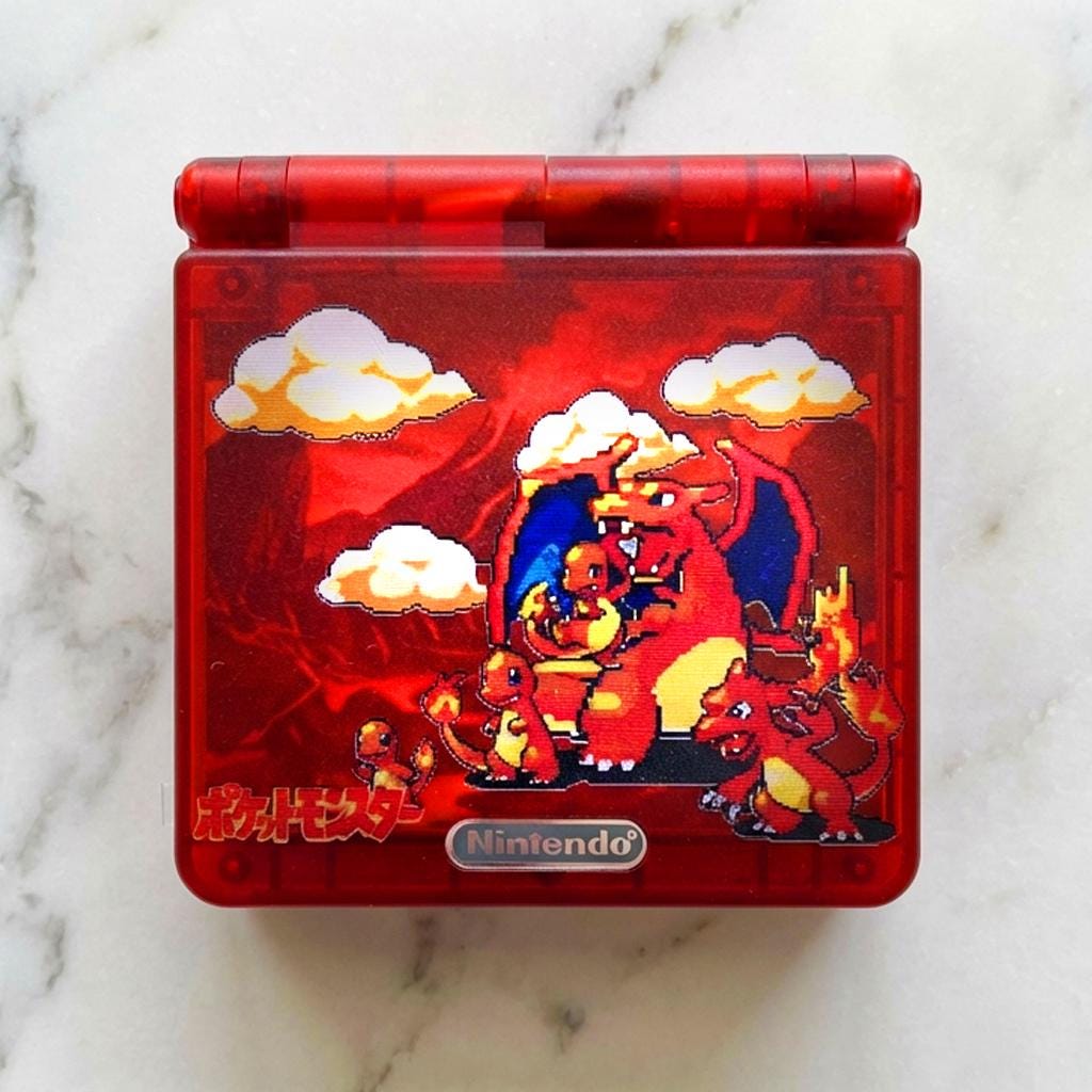Game Boy Advance SP – Édition Pokémon Center – Dracaufeu – Import Japon – Rouge