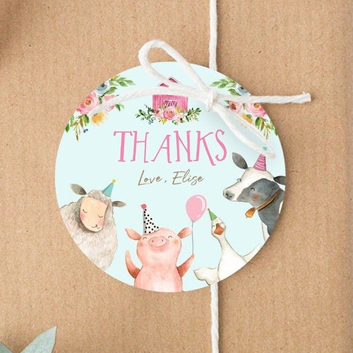 Stickers, Labels &amp; Tags Tags Paper &amp; Party Supplies Editable Farm ...