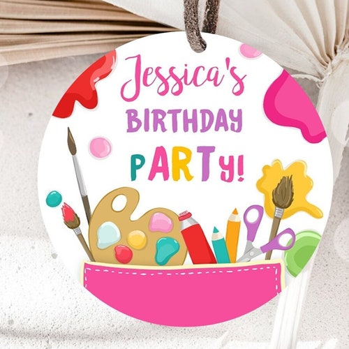 Editable Art Party Chip Bag Paint Party Decor Girl Birthday Etsy