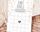 Editable Baby Bingo Game Baby Sprinkle Shower Game Baby Coed Sprinkles Activity Neutral Digital Download Template Printable 0216