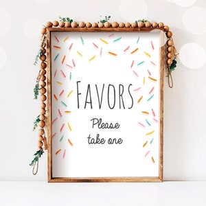 Party Favors Sign Table Decor Baby Sprinkle Sign Gift Table Sprinkle Shower Favors Table Sign Gender Neutral Digital Download PRINTABLE 0216