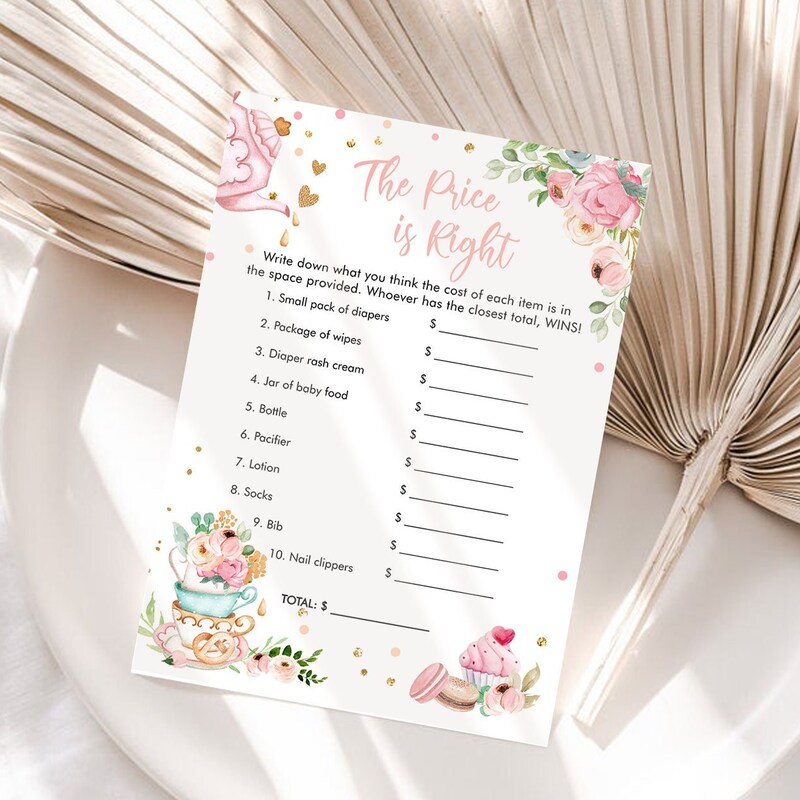 Tea Party Baby Shower Games - Etsy