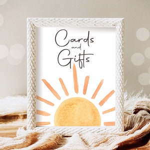 Karten und Geschenke Zeichen Sonnenschein Geburtstagsparty Erste Reise um die Sonne erste Geburtstag Party Dekoration Boho Digital Download Printable 0431