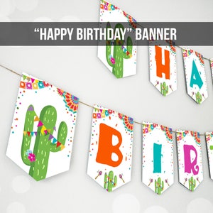Alles Gute zum Geburtstag Banner Fiesta Geburtstagsbanner Mädchen Junge Taco Twosday Erste Fiesta Party Dekoration Mexikanische Sofortiger Digitaler Download Printable 0045