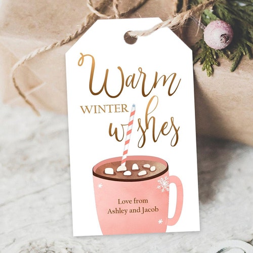 Holiday Tag Template Printable Christmas Gift Tag Hot Cocoa Etsy Holiday Tag Template Printable Christmas Gift Tag Hot Cocoa Etsy