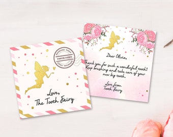 Editable Tooth Fairy letter Tooth Fairy Envelope Fairy kit Milestone Tooth Baby Tooth Fairy Note Mini Letter Digital Template Printable 0526