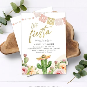 Invitación editable para despedida de soltera, despedida de soltera, cactus mexicanos, suculentas, boho, desérticas, florales, plantilla imprimible, Corjl 0419