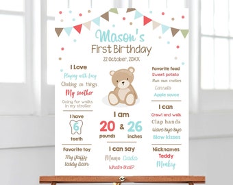 teddy bear first birthday girl