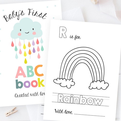 Baby's First Alphabet Book Baby Shower Game / Activity | Etsy