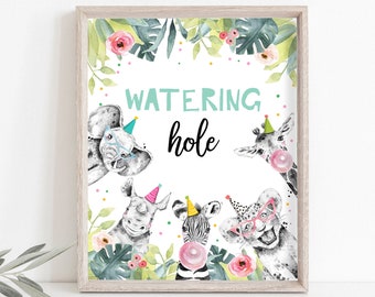 Watering Hole Sign Etsy