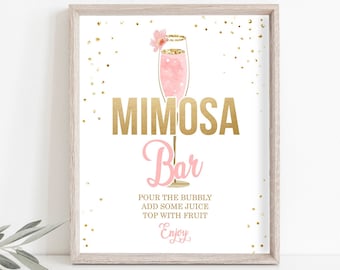 Mimosa Bar Sign Instant Download Bubbly Bar Template Templett Bubbly Bar Sign Lana Mimosa Bar Sign Digital Download