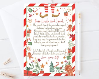 Editable Elf Arrival Letter Return Letter Christmas Elf I&#39;m Back Elf Welcome Christmas Elf Letter From Your Elf Printable Template 0358