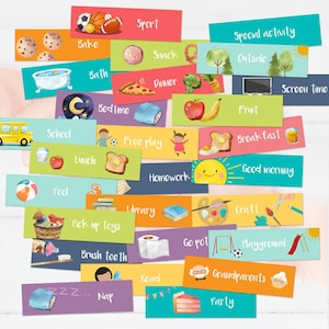 Visueller Stundenplan für Kleinkinder Kinder Tagesübersicht Printable Homeschool Vorschulkinder Kleinkinder Visueller Kalender Tagespflege 0341