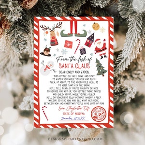 Editierbarer Erstling Elf Ankunft Brief Antwortbrief Weihnachtself I'm back Elf Willkommen Weihnachtself Weihnachtsmann Printable Vorlage 0496