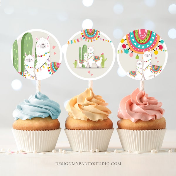 Llama Cupcake Topper - Etsy