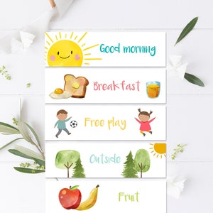 Calendrier visuel des tout-petits enfants, tableau des routines quotidiennes imprimable à la maison, enfants d'âge préscolaire, tout-petits, calendrier visuel, garderie, téléchargement imprimable 0341